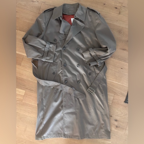 Thames London Fog Men's Classic Tan Trench Coat - Picture 7 of 9